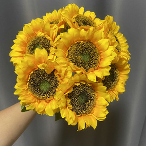 Ramo de Girasoles Artificiales Suzume Ii de 46 cm, Rojo, Naranja, Amarillo, Beige, Decoración para el Hogar, Accesorio para Fotografía en Exteriores - Product Image 2