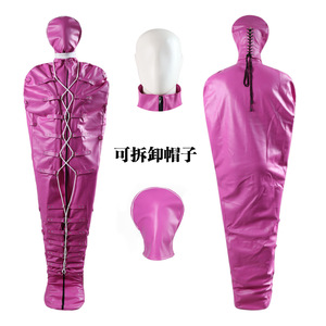 Sac de Reliure Complète pour le Sexe Sirène Momie Bondage Sac de Couchage Combinaison en Cuir Veste Droite Jouet Sexuel pour Adulte - Product Image 2