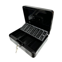 Double couche Euro Plate Coin Grids Coffres-forts en métal Key Collection Storage Banknote Money Box in Suit-Style