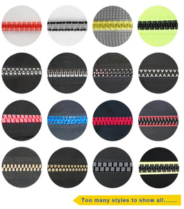 Phổ biến thân thiện với môi trường 5 # cầu vồng dây kéo kim loại mở với màu sắc tùy chỉnh & thanh trượt thiết kế chuỗi dài - Product Image 4