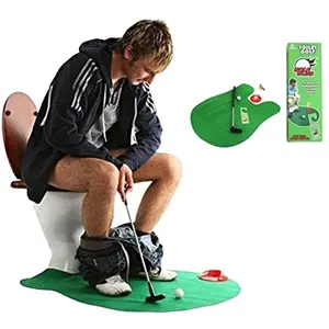 热卖厕所高尔夫浴室游戏迷你高尔夫套装高尔夫推杆套装