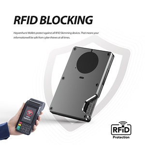 กระเป๋าสตางค์อัจฉริยะป้องกันการโจรกรรมสำหรับผู้ชายสไตล์โมเดิร์น ใช้งานร่วมกับ Find My ได้ พร้อมที่ใส่บัตรอะลูมิเนียมแบบหนีบ - Product Image 5