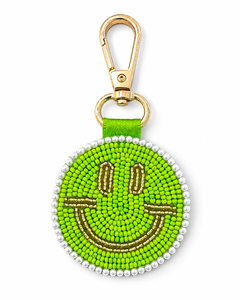 Sstringz Handmade Smiley Face Beaded Keychain Cute Acrylic Bead Key Holder Fashion Accessory for Women Girls Kids and Teens - Product Image 4