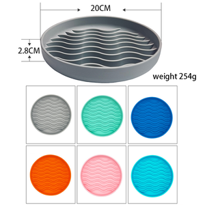 Bol à lécher pour chien en silicone personnalisé OEM, rond, ondulé, pour une alimentation lente, avec plusieurs couleurs - Product Image 5