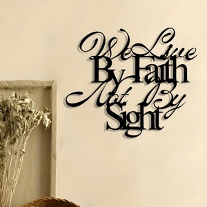 Decoración de Pared Tradicional de Hierro - 'Vivimos por Fe, No por <span class=keywords><strong>la</strong></span> Vista' Decoración para el Hogar Inspirada en <span class=keywords><strong>la</strong></span> <span class=keywords><strong>Biblia</strong></span> Cristiana - Product Image 6