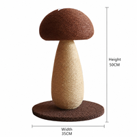 Griffoir pour chat en sisal en forme de champignon, résistant à l'usure, sans débris, jouet vertical pour aiguiser les griffes, fourniture de Noël en carton
