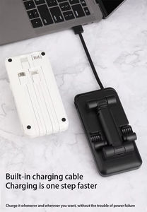Banco de Energía 3 en 1 RUNCEIN con Soporte para Teléfono Integrado para Transmisión en Vivo, Incluye Cuatro Cables de Carga, 10000 mAh de Regalo - Product Image 4