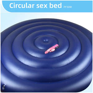 Draagbare, hoogwaardige, ronde opblaasbare slaapbank, comfortabele lounge voor koppels, reizen, kamperen, thuis, ontspanningsmeubilair, groothandel - Product Image 4