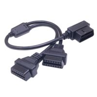 16 pines macho derecho a hembra Y CABLE obd2 obd-ii macho y cable divisor OBD para Escáner de diagnóstico OBD2