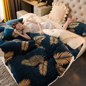 Mùa Đông Cashmere Cừu Comforter Dày Thêm Lớn Nữ Hoàng 200*230Cm Thoải Mái Da Ấm Chăn Thêm Lớn Duvet - Product Image 2