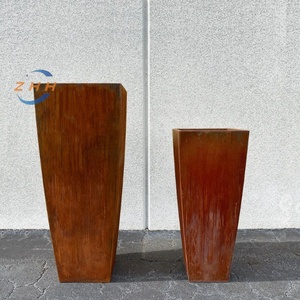 Jardinière <span class=keywords><strong>en</strong></span> acier Corten Pots de fleurs et jardinières de qualité supérieure pour une utilisation intérieure et extérieure - Product Image 4