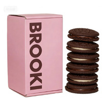 Boîte cadeau en carton alimentaire recyclable avec laminage mat et revêtement UV pour l'emballage de biscuits et de desserts avec logo personnalisé