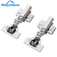 Charnières de meuble encastrées à fermeture amortie avancée 35 mm, réglables en 3D, à clipser, en acier, pour meubles modernes sans cadre
