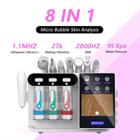 Appareil professionnel de micro-bulles d'hydrogène pour le visage, nettoyage de la peau par hydradermabrasion, H2O2 8 en 1, meilleur prix, jet d'hydrogène