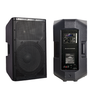 Speaker Aktif Plastik 2 Arah 15 Inch 400W RMS Kelas D Bi-amp DSP 4 Mode Profesional untuk Panggung Pernikahan