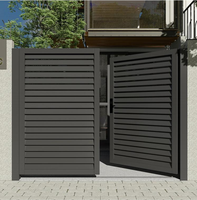 Porte d'entrée moderne de luxe en aluminium, résistante aux intempéries, avec serrure intelligente numérique pour villa et maison résidentielle