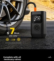 Car Air Pump Portable Smart Wireless Digital Display Inflator Electric Tire Pump Single Cylinder PC Material Onboard Model A5