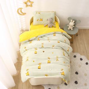 Housse de couette épaisse en velours de lait trois pièces, ensemble de literie pour enfants avec motif imprimé dessin animé mignon ours brun <span class=keywords><strong>petit</strong></span> <span class=keywords><strong>dinosaure</strong></span> - Product Image 3