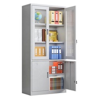 Glozen Armoire de rangement moderne en métal à 2 portes Armoires de classement en acier pour garage Armoires de rangement pour bureau OEM