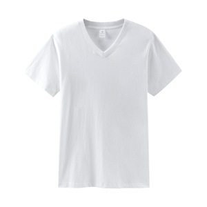 <span class=keywords><strong>T</strong></span>-<span class=keywords><strong>shirt</strong></span> <span class=keywords><strong>col</strong></span> <span class=keywords><strong>V</strong></span> à manches courtes 210g pour <span class=keywords><strong>homme</strong></span>, coupe ample, en coton respirant, style japonais, sous-<span class=keywords><strong>v</strong></span>êtement de superposition, logo personnalisé - Product Image 2