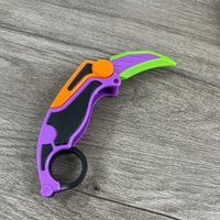 Jouet promotionnel : Couteau à carotte à gravité imprimé en 3D, jouet anti-stress, mini couteau à gravité pliable en 3D, jouet anti-stress, couteau karambit à gravité
