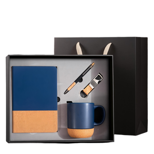 Ensemble cadeau d'affaires élégant avec logo personnalisé, comprenant un carnet, un porte-clés en métal, une tasse en céramique et un stylo à bille - Cadeaux parfaits pour les événements promotionnels - Product Image 5