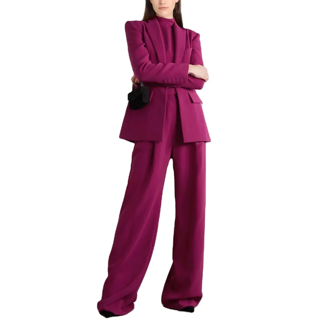 女性用カスタマイズスーツブレザー同色ツーピースセットカンパニースーツ「vestidos de fiesta largo elegante」スーツセット女性用