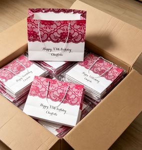 Bolsas de Papel Impresas Personalizadas con Diseño de Botas Vaqueras del Oeste para Cumpleaños, con su Logotipo, Bolsa de Compras de Cartón - Product Image 6