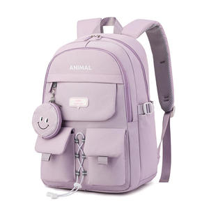 2024 Custom Design High Quality Nylon Women's <b>School</b> <b>Backpack</b> <b>Waterproof</b> Zipper Closure Beautiful Mochilas Escolares for Girls - Product Image 3