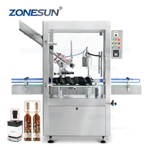 ZONESUN ZS-SXRS1 Full Automatic Wine Bottle PVC Film Capsule Cap Sleeve Heat Shrinking Wrapping Sealing Machine