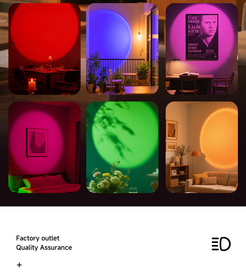 Hot Sale 16 Colors RGB Stretchable Sunset Light