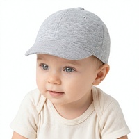 Gorra de Béisbol Gris de 6 Paneles, Unisex, Ajustable, de Color Sólido, de Algodón Jersey, Informal, para las Cuatro Estaciones, para Adultos