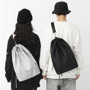 Custom Bucket Bag School <b>Backpack</b> Drawstring Closure Zippers <b>Nylon</b> Sling <b>Backpack</b> Travel Bags for Teens - Product Image 3