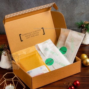 Personalizado respetuoso con el medio ambiente corrugado artesanía regalo Set Mailer Postal envío papel de embalaje Logo impresión café Sushi caja de embalaje - Product Image 1