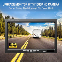 Monitor mobil, 12V 24V DC mobil 7 inci AHD 720P 960P 1080P untuk truk