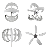 Éolienne à axe vertical personnalisée de 100 W, 12 V/24 V, avec démarrage en brise légère pour la production d'énergie en extérieur