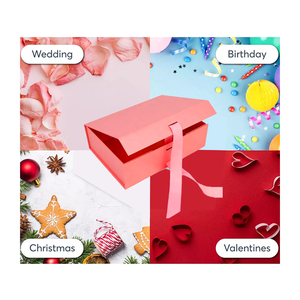 Bán buôn tùy chỉnh in đóng cửa từ gấp Hộp Quà Tặng cứng nhắc các tông với Ribbon Sponge lót dập nổi bao bì giấy - Product Image 6