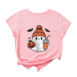 Camisetas de Verano para Mujer, Corte Regular, Estilo Casual, con Mangas Raglán en Contraste, 100% Algodón Tejido con Estampado - Product Image 1