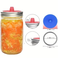 Couvercle de cornichon de fermentation en silicone 70mm 86mm à usage domestique couvercle de pot Mason avec anneau en acier pour bocaux Mason