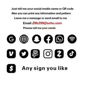 Exhibidor de Letreros Comerciales Rosa Personalizado con Icono Dorado con Logotipo de Contacto Social de <span class=keywords><strong>Instagram</strong></span> y <span class=keywords><strong>Facebook</strong></span> - Product Image 5