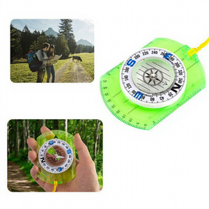 Regla con Escala de Mapa y Brújula para Exteriores, con Indicador de Dirección, de Plástico Compacto, para Senderismo, Camping y Navegación - Product Image 1