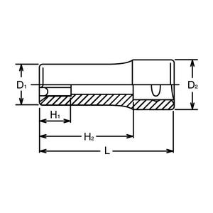 KOKEN - 3325-E6 3/8 ''Torx Deep socket - EAN 4991644034437 HAND SOCKETS 3/8" - Product Image 2
