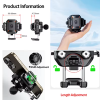 Support de téléphone pour moto Kewig, réglage à 360°, dispositif de libération rapide, mini support de téléphone pour scooter électrique, étanche