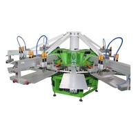 Impresoras Automáticas de Serigrafía para Camisetas KC de Alta Calidad, 5 Estaciones, Multicolor, Área de Impresión de 450X600mm, AC 110V, Usadas, Ajustables