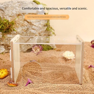 Maison Hidey pour hamster en acrylique transparent | Retraite anti-basculement pour hamsters syriens, nains et <span class=keywords><strong>roborovski</strong></span>, hérissons - Product Image 4