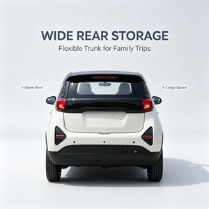 Veicolo Elettrico Familiare Comodo e Compatto con Ampio Vano Portaoggetti, 4 Porte, Bianco, <span class=keywords><strong>EV</strong></span> a Bassa Velocità per Spostamenti Quotidiani - Product Image 2