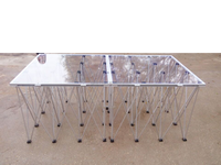 Plateforme de Scène Modulaire Pliante Portable en Alliage d'Aluminium et Contreplaqué, 48 pouces, Charge 750 kg, pour Mariages, Spectacles, Écoles