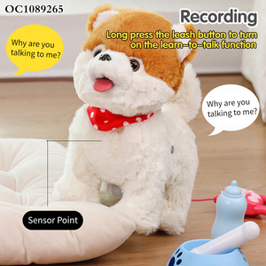 Evcil hayvan bakımı yürüyüş pil kumandalı komik güzel peluş oyuncak köpekler çocuklar için oyna - Product Image 5