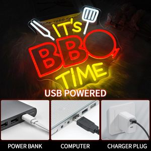 Barbecue time neon LED dimmable USB powered ambient <b>light</b> shop <b>window</b> decoration <b>light</b> street indicator <b>light</b> landscape <b>light</b> 5v - Product Image 4