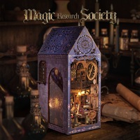 DIY Cottage Magic Research Society – Modèle de support de livre en bois 3D fait main à assembler, jouet de construction pour garçons et filles de plus de 14 ans